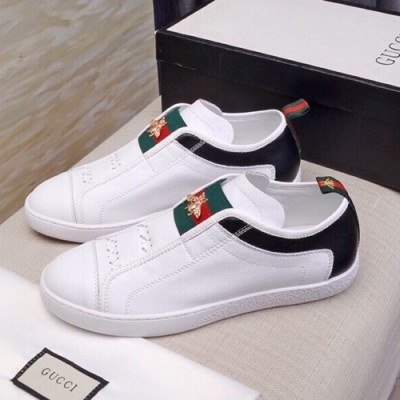 Gucci 2019 Mens Leather Sneakers - 구찌 2019 남성용 레더 스니커즈 GUCS0499,Size(240 - 270),화이트