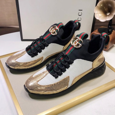 Gucci 2019 Mens Leather Sneakers - 구찌 2019 남성용 레더 스니커즈 GUCS0502,Size(240 - 270),화이트