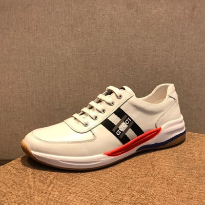 Gucci 2019 Mens Leather Sneakers - 구찌 2019 남성용 레더 스니커즈 GUCS0505,Size(240 - 270),화이트