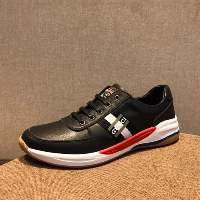 Gucci 2019 Mens Leather Sneakers - 구찌 2019 남성용 레더 스니커즈 GUCS0506,Size(240 - 270),블랙