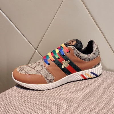 Gucci 2019 Mens Leather Sneakers - 구찌 2019 남성용 레더 스니커즈 GUCS0508,Size(240 - 270),카멜