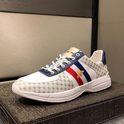 Gucci 2019 Mens Leather Sneakers - 구찌 2019 남성용 레더 스니커즈 GUCS0509,Size(240 - 270),화이트