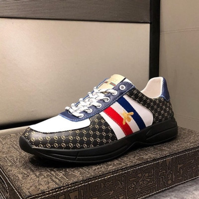 Gucci 2019 Mens Leather Sneakers - 구찌 2019 남성용 레더 스니커즈 GUCS0510,Size(240 - 270),블랙