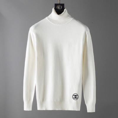 Chanel 2019 Mans 'cc' Logo Turtle-neck Wool Sweater - 샤넬 2019 여성 'cc' 로고 터틀넥 울 스웨터 Cnl0457x.Size(m - 3xl).아이보리