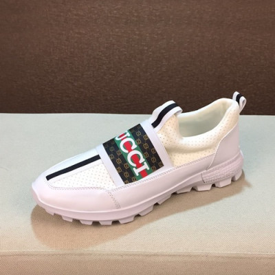 Gucci 2019 Mens Leather Sneakers - 구찌 2019 남성용 레더 스니커즈 GUCS0518,Size(240 - 270),화이트