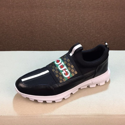Gucci 2019 Mens Leather Sneakers - 구찌 2019 남성용 레더 스니커즈 GUCS0519,Size(240 - 270),블랙