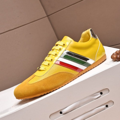 Dolce&Gabbana 2019 Mens Leather Sneakers  - 돌체앤가바나 2019  남성용 레더 스니커즈 DGS0130,Size(240 - 270),옐로우