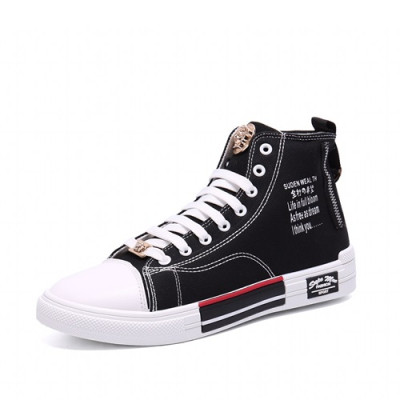 Versace 2019 Mens Canvas Sneakers - 베르사체 2019 남성용 캔버스 스니커즈 VERS0204,Size (240 - 270),블랙