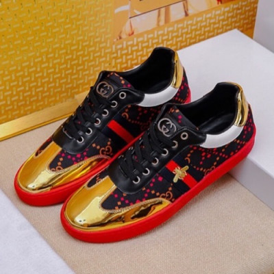 Gucci 2019 Mens Leather Sneakers - 구찌 2019 남성용 레더 스니커즈 GUCS0524,Size(240 - 270),블랙