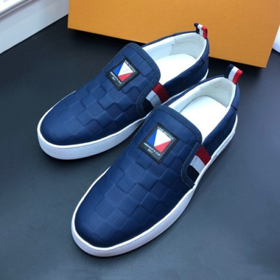 Louis vuitton 2019 Mens Leather Slip On - 루이비통 2019 남성용 레더 슬립온 LOUS0409,Size(240 - 270).네이비