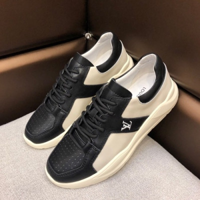 Louis Vuitton 2019 Mens Leather Sneakers - 루이비통 2019 남성용 레더 스니커즈 LOUS0411,Size(240 - 270).블랙+오트밀