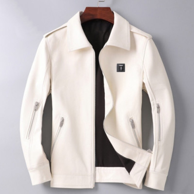 Burberry 2019 Mens Casual Leather Jacket - 버버리 2019 남성 캐쥬얼 레더 자켓 Bur01299x.Size(m - 3xl).아이보리