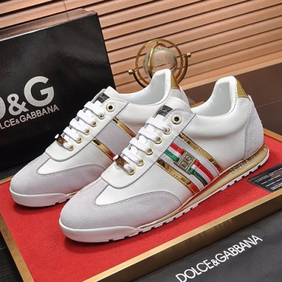 Dolce&Gabbana 2019 Mens Leather Sneakers  - 돌체앤가바나 2019  남성용 레더 스니커즈 DGS0132,Size(240 - 270),화이트