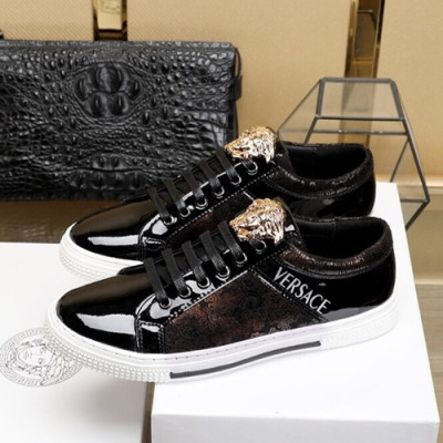 Versace 2019 Mens Leather Sneakers - 베르사체 2019 남성용 레더 스니커즈 VERS0225,Size (240 - 270).블랙
