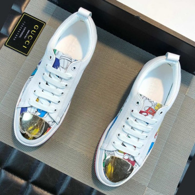 Gucci 2019 Mens Leather Sneakers - 구찌 2019 남성용 레더 스니커즈 GUCS0529,Size(240 - 270),화이트