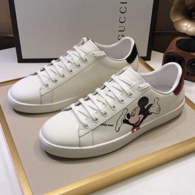 Gucci 2019 Mm / Wm Leather Sneakers - 구찌 2019 남여공용 레더 스니커즈 GUCS0531,Size(225 - 270),화이트