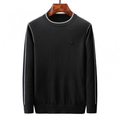 Armani 2019 Mens Crew -neck Wool Sweater - 알마니 2019 남성 크루넥 울 스웨터 Arm0341x.Size(m - 3xl).블랙