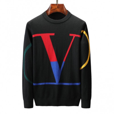Valentino 2019 monogram Crew neck Sweater - 발렌티노 2019 남성 모노그램 크루넥 스웨터 Val0271x.Size (m - 3xl).블랙