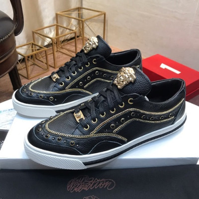 Versace 2019 Mens Leather Sneakers - 베르사체 2019 남성용 레더 스니커즈 VERS0238,Size (240 - 270).블랙