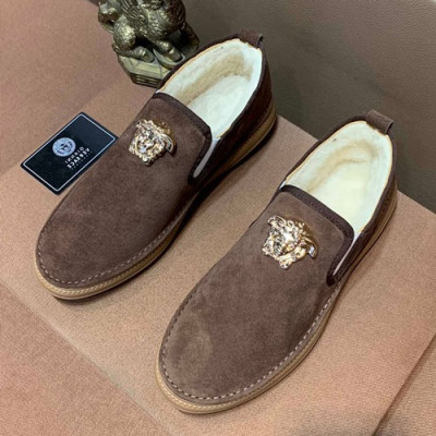 Versace  2019 Mens Suede & Wool Slip On - 베르사체 2019 남성용 스웨이드&울 슬립온 VERS0244,Size(240 - 270).브라운