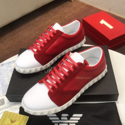 Armani 2019 Mens Leather Sneakers  - 알마니 2019 남성용 레더 스니커즈 ARMS0119,Size(240 - 270).레드