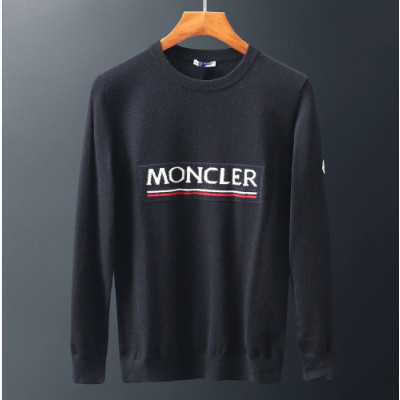 Moncler 2019 Mens Retro Logo Crew-neck Sweater - 몽클레어 2019 남성 레트로 로고 크루넥 스웨터  Moc0901x.Size(m - 3xl).블랙