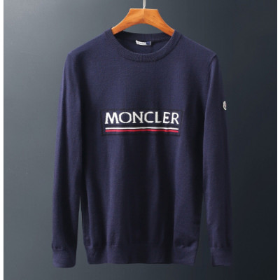 Moncler 2019 Mens Retro Logo Crew-neck Sweater - 몽클레어 2019 남성 레트로 로고 크루넥 스웨터  Moc0902x.Size(m - 3xl).네이비