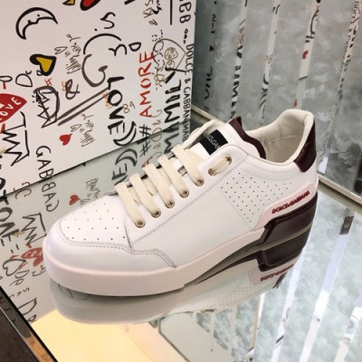 Dolce&Gabbana 2019 Mens Leather Sneakers  - 돌체앤가바나 2019  남성용 레더 스니커즈 DGS0137,Size(240 - 270),화이트
