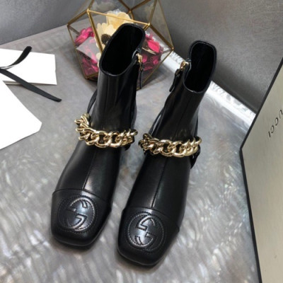 Gucci 2019 Ladies  Leather Boots - 구찌 2019 여성용 레더 부츠 GUCS0536,Size(225-245),블랙