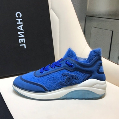 Chanel 2019 Ladies Suede & Knit Sneakers - 샤넬 2019 여성용 스웨이드&니트 스니커즈 CHAS0424.Size(225 - 255).블루