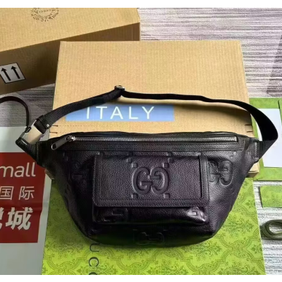 Gucci 2022 Leather Cross Bag / Hip Sack,28cm - 구찌 2022 남여공용 레더 크로스백 / 힙색, 575857,GUB0822,28cm,블랙