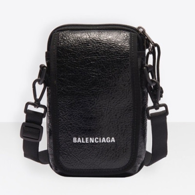 Balenciaga 2019 Leather Shoulder Bag / Phone Bag,20CM - 발렌시아가 2019 남여공용 레더 숄더백 / 폰 백,BGB0464,20CM,블랙