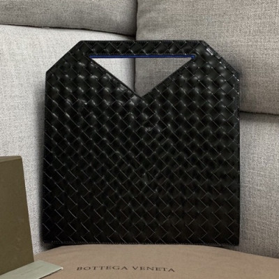 Bottega Veneta 2019 Large Flat Tote Bag,36cm - 보테가 베네타 2019 라지 플랫 토트백, 592785,BVB0382,36cm,블랙