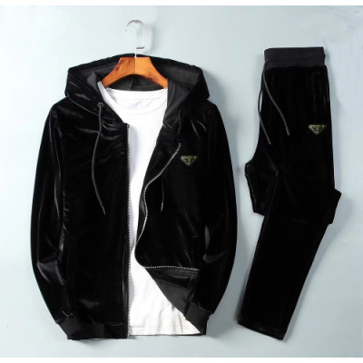 Prada 2019 Mens Casual Initial Logo Training Clothes&Pants - 프라다 2019 남성 캐쥬얼 이니셜 로고 트레이닝복&팬츠 Pra0765x.Size(m -3xl).블랙