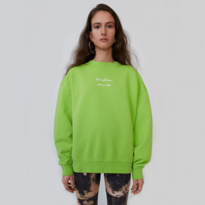 Acne 2019 Mm/Wm Logo Cotton Oversize HoodT - 아크네 2019 남자 로고 코튼 오버사이즈 후드티 Acn00278x.Size(2xs - s).네온그린