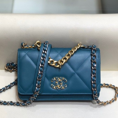 Chanel 2019 WOC Chain Cross Bag,19CM - 샤넬 2019 WOC 체인 크로스백,CHAB1272,19CM,블루