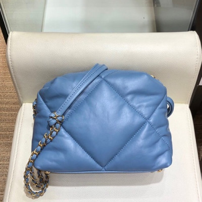 Chanel 2019 Leather Chain Cross Bag,21CM - 샤넬 2019 레더 체인 크로스백,CHAB1273,21CM,블루