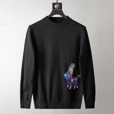 Prada 2019 Mens Crew-neck Wool Sweater - 프라다 2019 남성 양모 크루넥 스웨터 Pra0766x.Size(m - 3xl).블랙