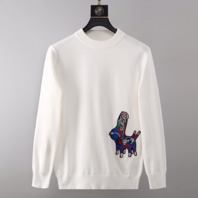 Prada 2019 Mens Crwe-neck Wool Sweater - 프라다 2019 남성 양모 크루넥 스웨터 Pra0767x.Size(m - 3xl).화이트