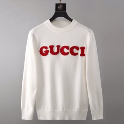 Gucci 2019 Mens Crew-neck Wool Sweater - 구찌 2019 남성 크루넥 울 스웨터 Guc01528x.Size(m - 3xl).화이트