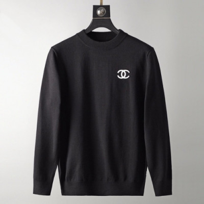 Chanel 2019 Mans 'cc' Logo Turtle-neck Wool Sweater - 샤넬 2019 여성 'cc' 로고 터틀넥 울 스웨터 Cnl0460x.Size(m - 3xl).블랙