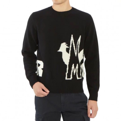 Moncler 2019 Mens Retro Logo Crew-neck Sweater - 몽클레어 2019 남성 레트로 로고 크루넥 스웨터  Moc0929.Size(m - 2xl).블랙