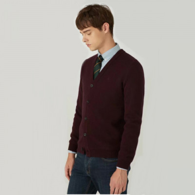 Hazzys 2019 Mens Business V-neck Wool Cardigan - 헤지스 2019 남성 비지니스 브이넥 울 가디건 Haz006x.Size(m - 3xl).3컬러(블랙/카멜/버건디)