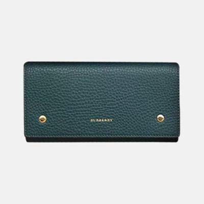 Burberry 2019 Ladies Leather Wallet - 버버리 2019 여성용 레더 장지갑 BURW0097.Size(20CM).다크그린