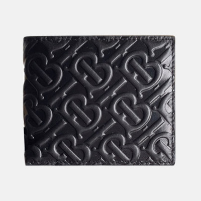 Burberry 2019 Leather Wallet - 버버리 2019 남여공용 레더 반지갑 BURW0100.Size(11CM).블랙