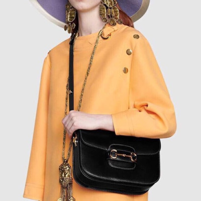 Gucci 2019 Horsebit Leather Shoulder Bag,25CM - 구찌 2019 홀스빗 여성용 레더 숄더백 602204,GUB0840,25cm,블랙