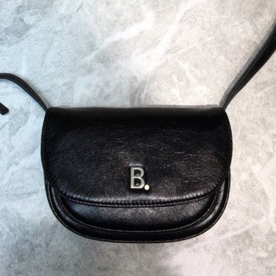 Balenciaga 2019 Leather Shoulder Bag,16.5CM - 발렌시아가 2019 레더 숄더백,BGB0481,16.5CM,블랙