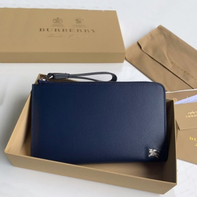 Burberry 2019 Leather Clutch Bag , 21cm - 버버리 2019 남성용 레더 클러치백 ,BURB0410,21cm,블루