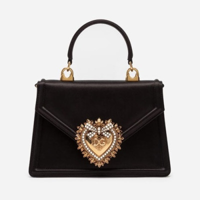 Dolce&Gabbana 2019 Leather Tote Shoulder Bag ,19CM - 돌체 앤 가바나 2019 여성용 레더 토트 숄더백 DGB0242,19cm,블랙