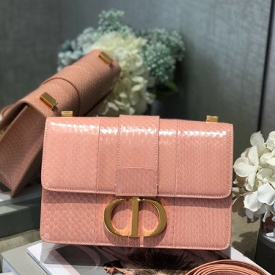 Dior 2019 Leather CD Buckle Shoulder Bag,24CM - 디올 2019 레더 CD 버클 여성용 숄더백  DIOB0447,24CM,핑크